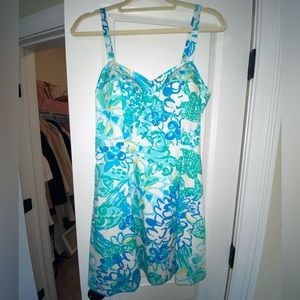 Blue and green Lilly Pulitzer dress in great condition
